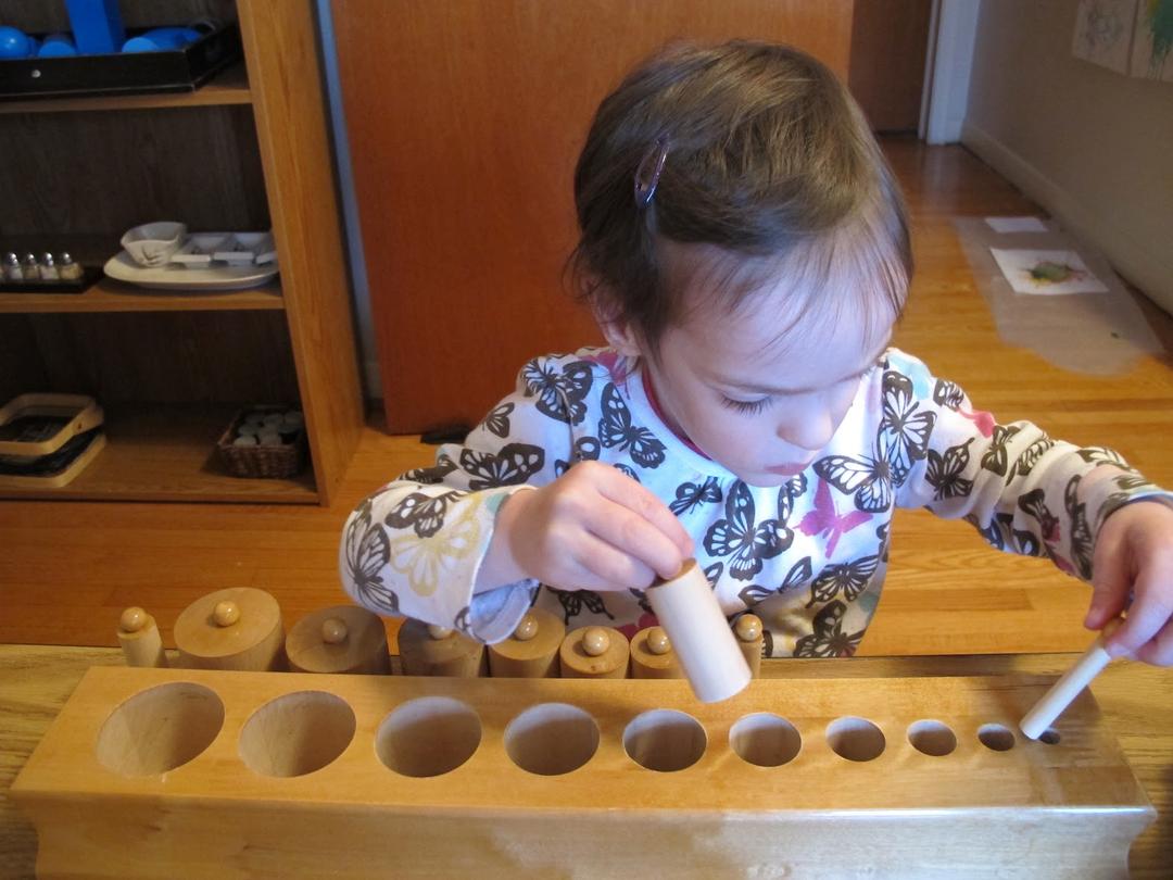 Child playing with puzzle