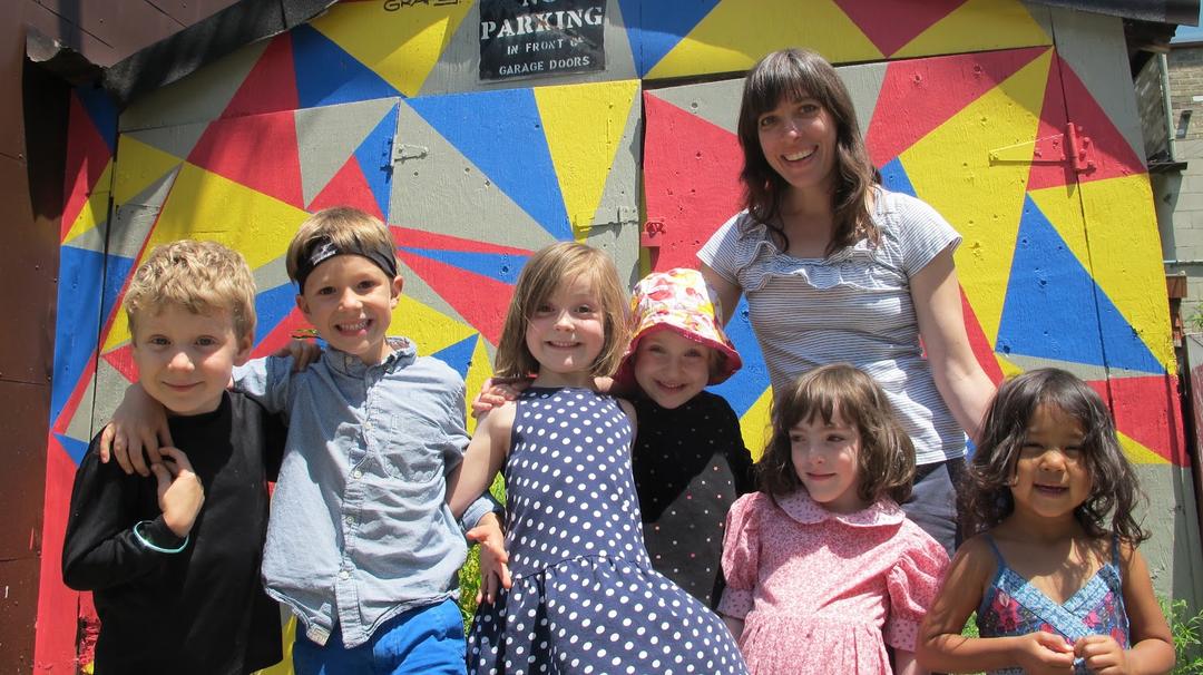 Happy children learning