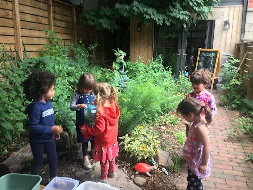 Kids hanging out together outside